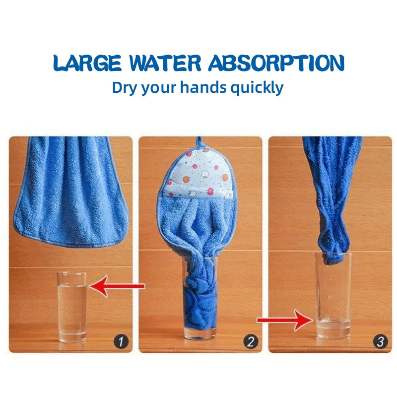 Coral Fleece Hand Towels - 4 Pack Quick-Dry Kitchen Cloths - photo 5