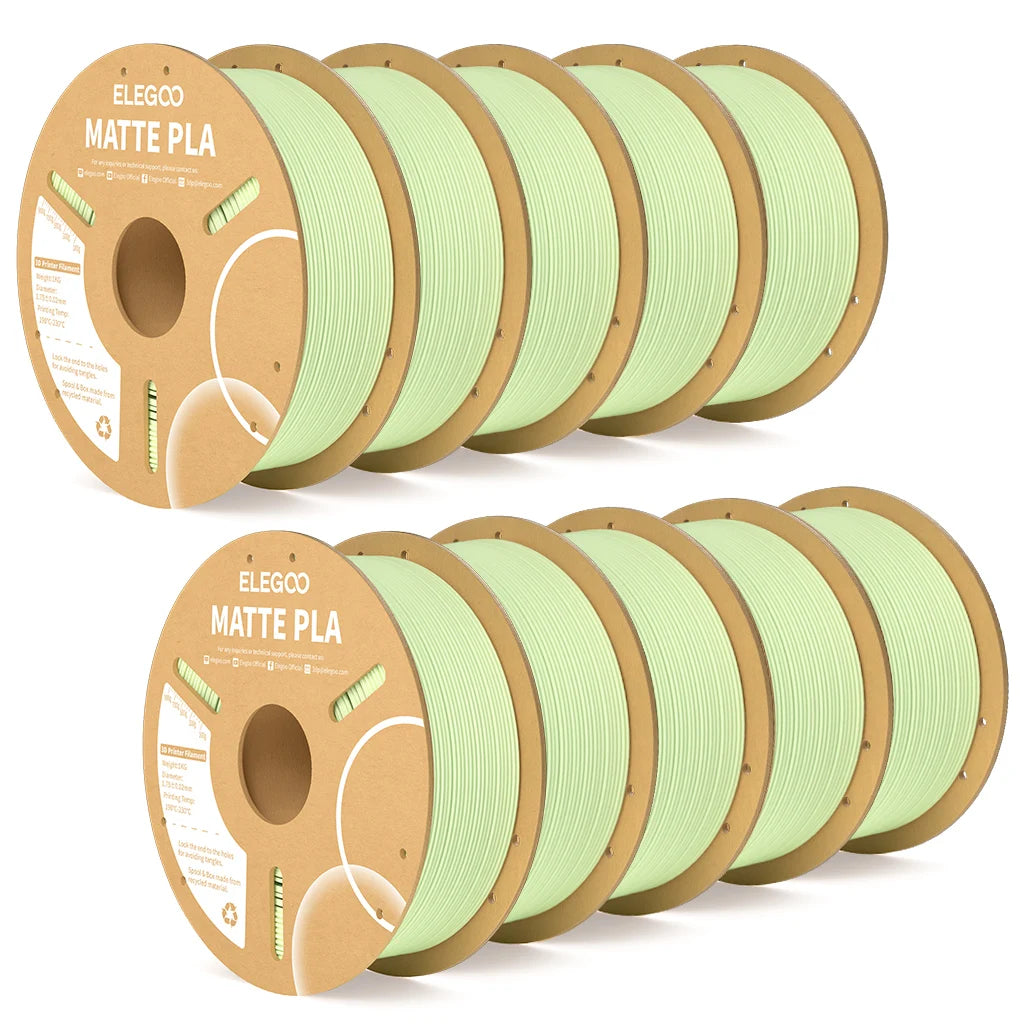 ELEGOO Matte PLA Filament 1KG,1.75mm FDM 3D Printer Filament Dimensional Accuracy +/- 0.02mm, 1kg Carboard Spool (2.2lbs)