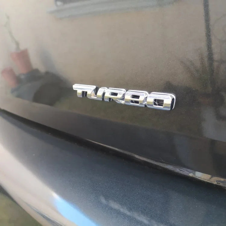 Car Body TURBO 3D Sticker Metal Emblem Decal Decoration Car Styling Tailgate Badge Decoration Sticker Automotive Accessories