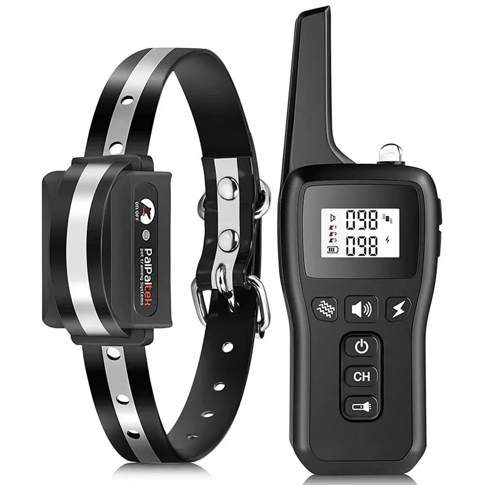 1000M Waterproof Rechargeable Dog Training Collar – Remote & Auto Bark Control | Universal Fit (7 Colors)