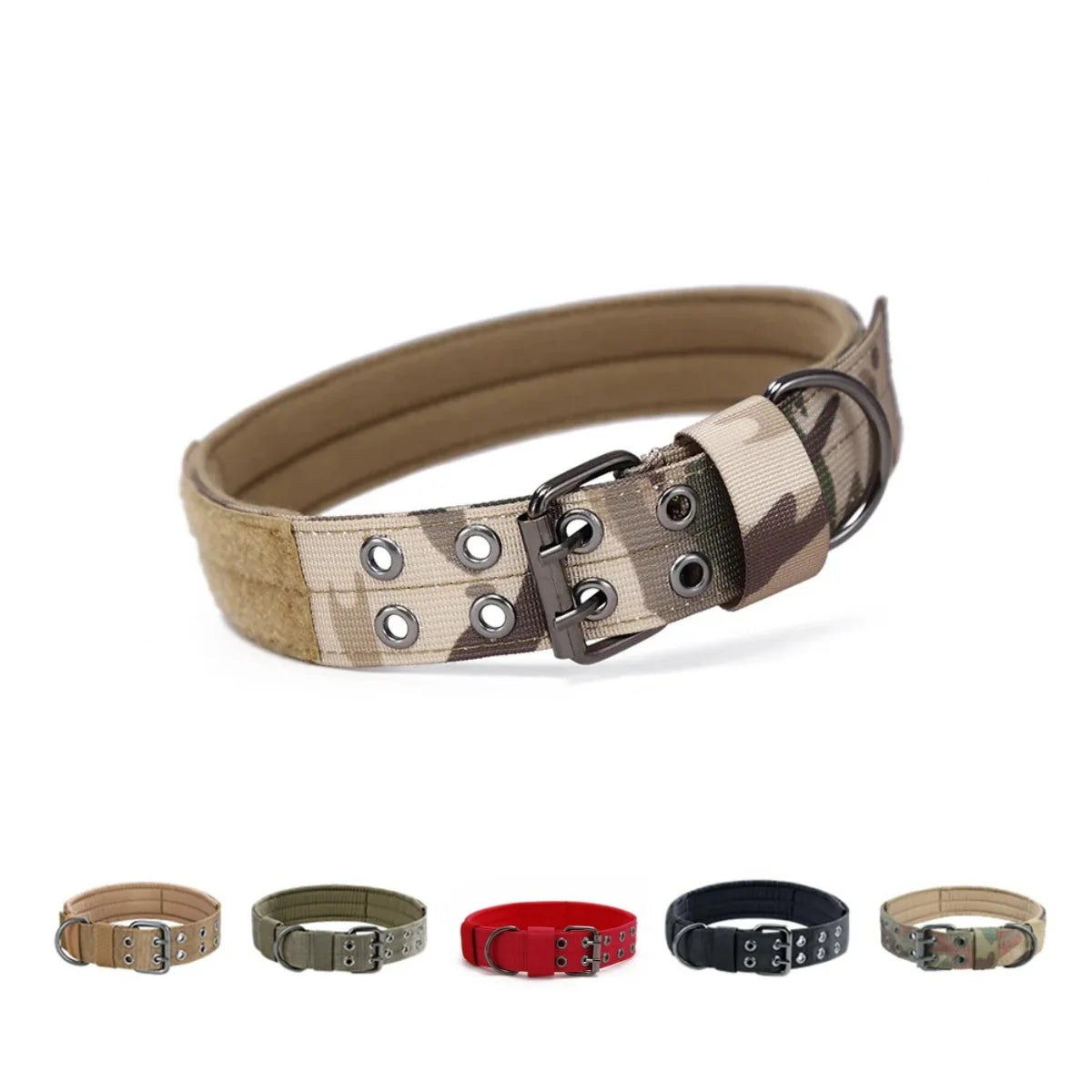 Tactical Dog Collar & Leash - Double Buckle Collar for Large Dogs - photo 14