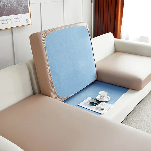 Waterproof PU Leather Sofa Seat Cushion Cover For Living Room Furniture Protector L Shape Corner Armchair Couch Slipcovers