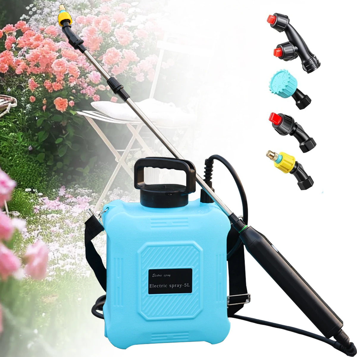 2026 Upgrade Electric Sprayer with Handle Retractable Wand Portable Multi-purpose Garden Sprayer for Farms Orchard Lawns Gardens
