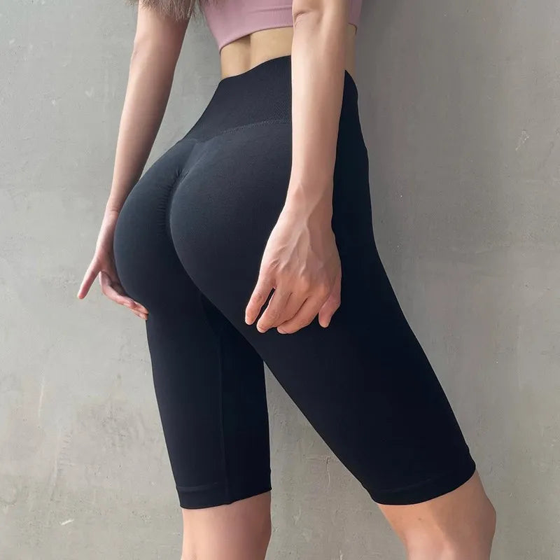 MMAlto Women's High Waist Yoga Shorts – Hip Push Up Tummy Control Gym Shorts | S-L | 21 Colors