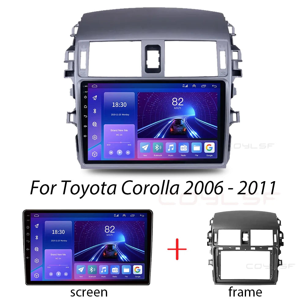 Android Car Stereo for Toyota Corolla E140/E150 (2006–2013) — CarPlay, Android Auto, DSP, 4G, Subwoofer Output
