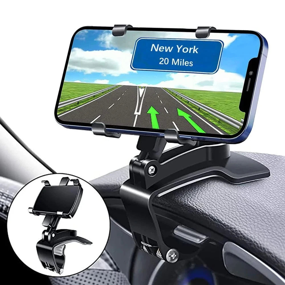 NEW Universal Car Phone Holder Portable 360°Degree Rotatable High Quality Multi-function Car Smartphone Mobile Phone Holder Clip