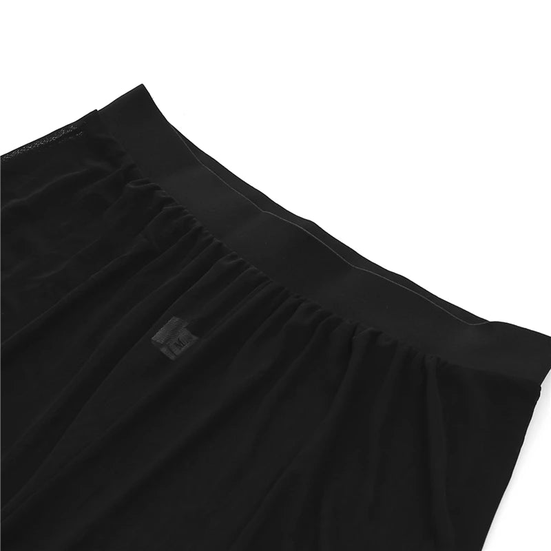 Sexy See-through High Waist Pant Women Long Casual Y2K Straight Trouser Female See Through Wide Leg Long Pants Summer Streetwear