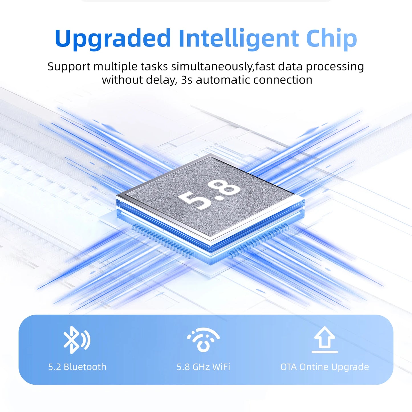 2026 2-in-1  Ultra-Compact Wireless CarPlay Android Auto Adapter for Factory Type-C Wired Cars with 5G WiFi BT5.0 Plug and Play
