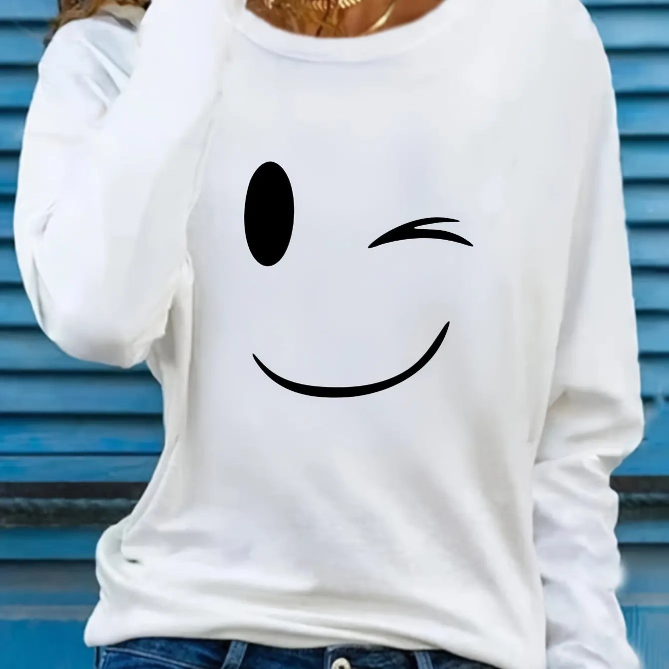 Women's 100% Cotton Slim Long Sleeve T-Shirt – White Basic Tee, Thin Casual Top