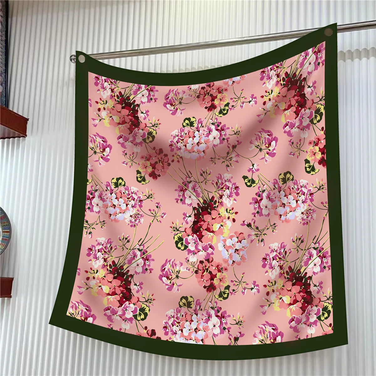 90cm Elegant Floral Silk Scarf for Women - Versatile Fashion Accessory