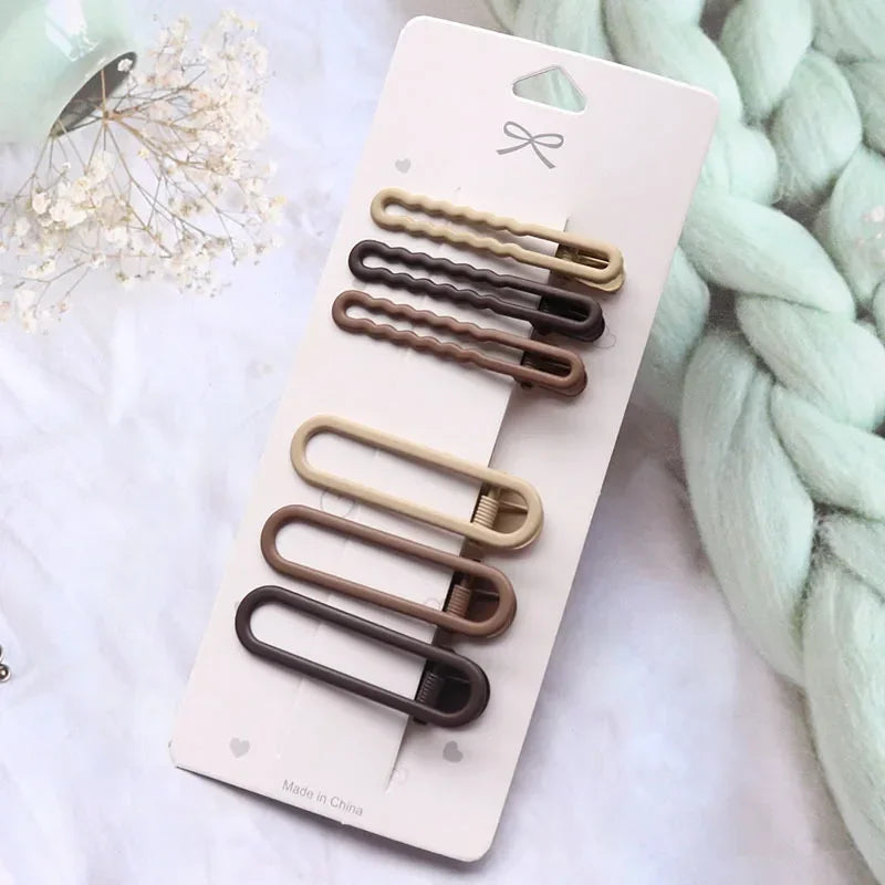 Hair Clip Accessories for Women Pinzas Para El Cabello Clips Pince Cheveux for Girls Pelo Korean Cute Brown Side Femme Pins