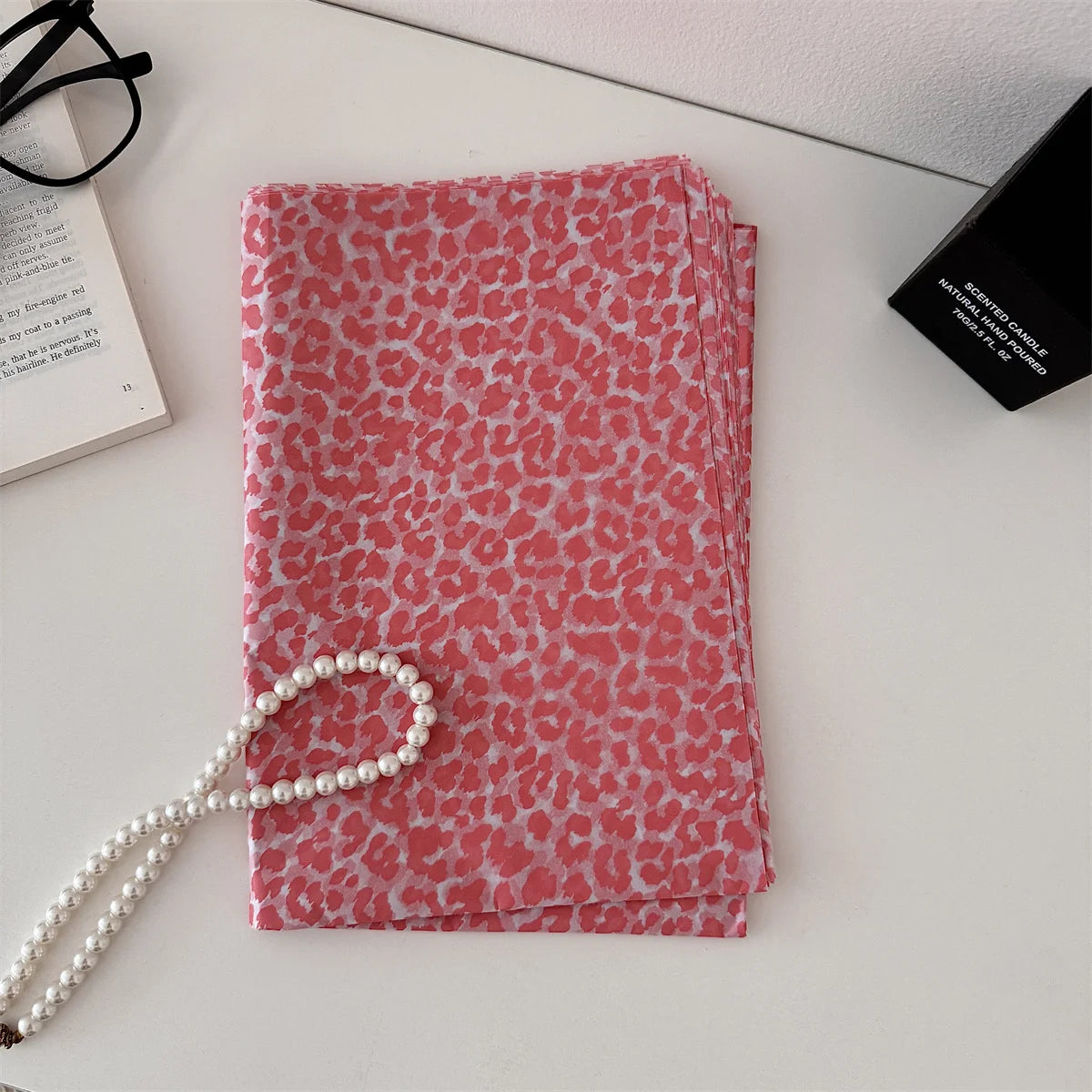 50*70cm Leopard Print Gift Wrapping Paper DIY Handmade Holiday Gift Color Leopard 10 Sheets Per Bag