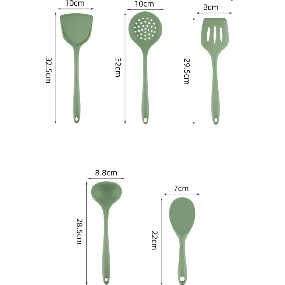 5-Piece Silicone Kitchen Utensil Set - Spoons and Scoops for Pots - photo 4