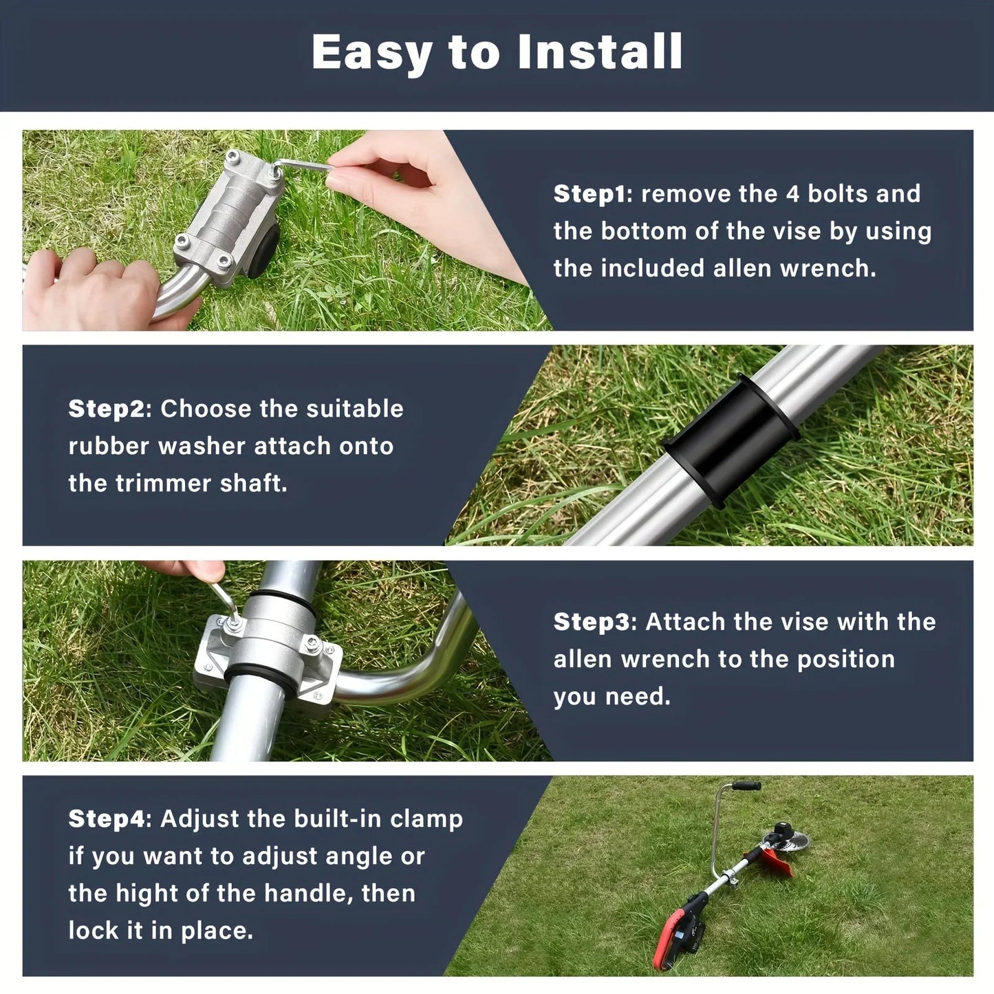 Trimmer Handle - Ergonomic Trimmer Grip Weeder Trimmer Handle Lawn Trimmer Handle for Lawn Care Trimmer Handle for Weed Whacker