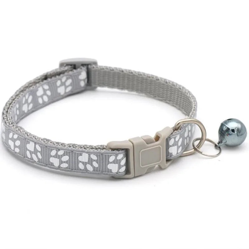 Paw Print Cat & Dog Collar - Quick-Release Bell Collar – photo 9