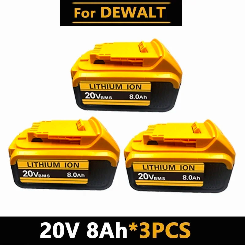For Dewalt 18V/20V Compatible Rechargeable Tool Battery  12AH  - Fits DCB201 DCB206 DCB200 Dewalt Power Tool Replacement Battery
