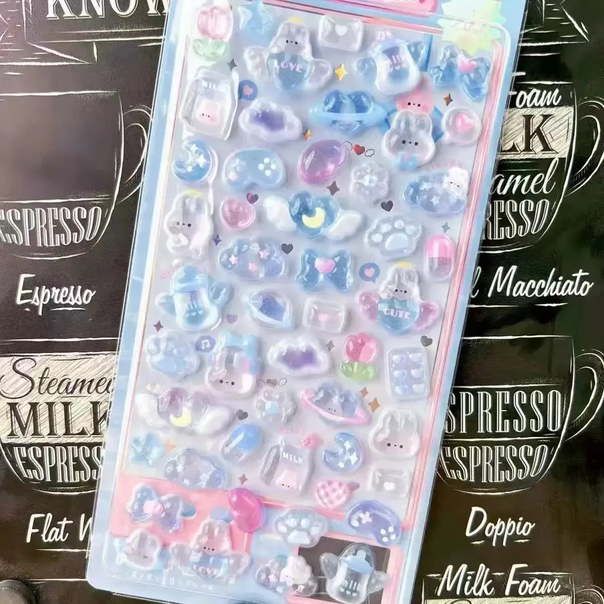Cartoon ￥3D Relief Drop Stickers Cute Animals Candy Ghost Scrapbooking Diy Journal Stationery Sticker Deco School Office Supplie