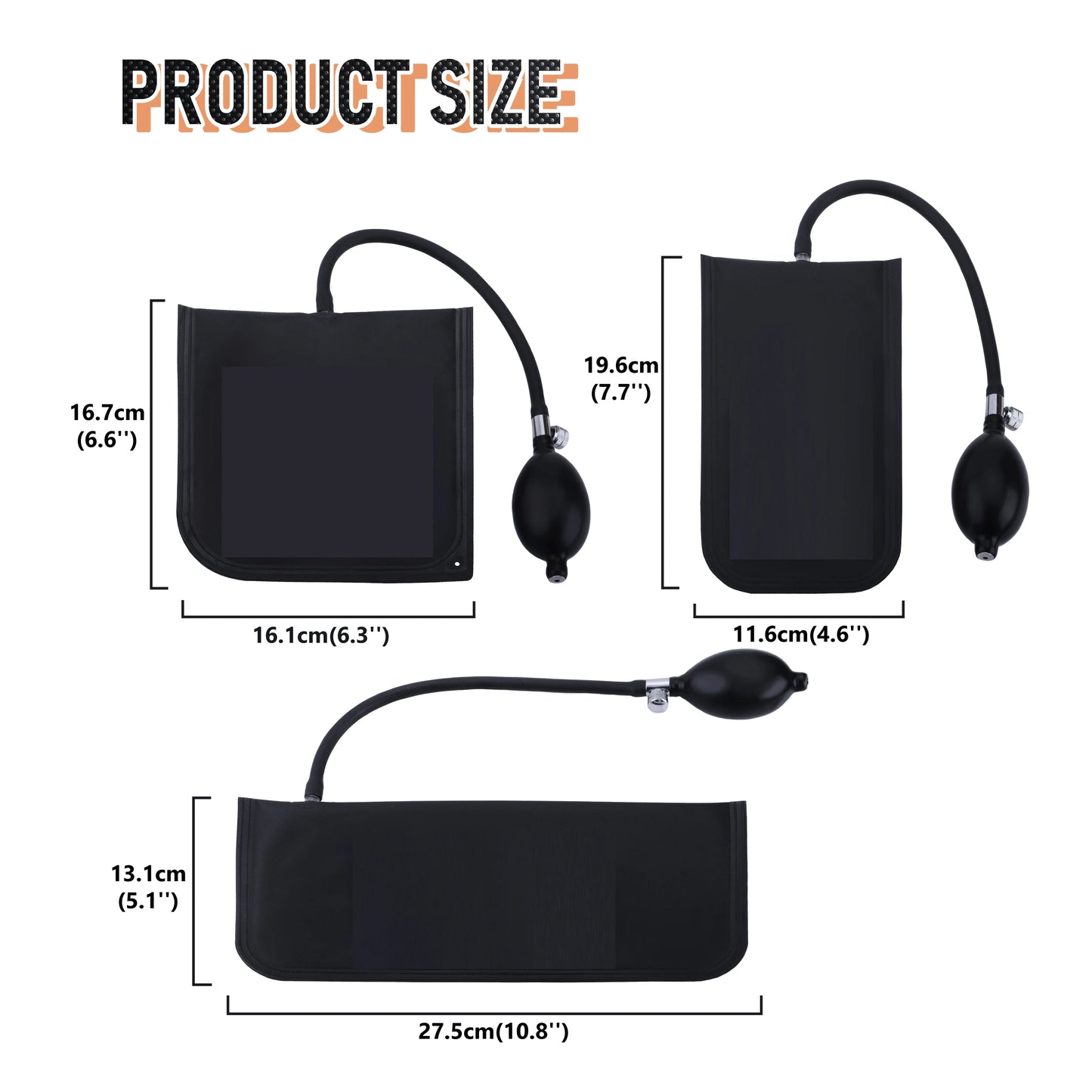 1/3/4 Pieces Air Wedge Bag Strong Air Bag Pump Professional Leveling Kit Locksmith Supplies Tool Auto Airbag Window Repair
