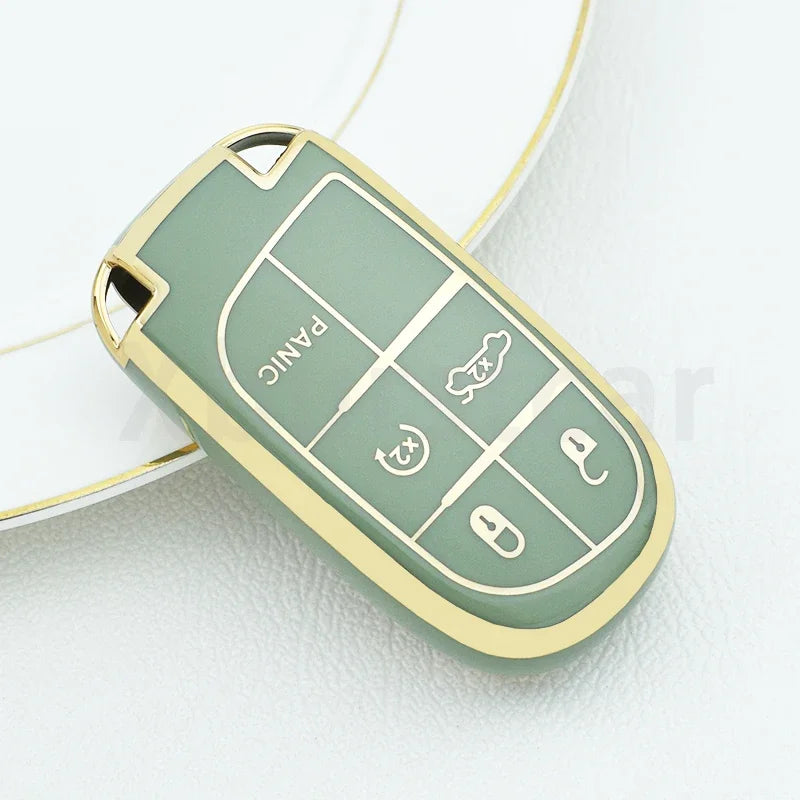 5-Button TPU Key Fob Cover for Jeep, Dodge, Chrysler