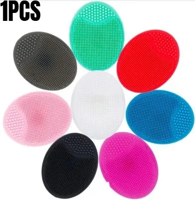 1Pcs Portable Facial Cleansing Brush Deep Cleansing Skin Exfoliating Pore Removing Soft Silicone Brush Face Cleansing Brush