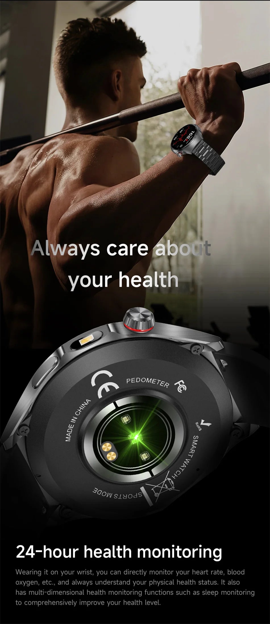 2026 G6 Max Smartwatch – 1000mAh Battery, Bluetooth Call, GPS Tracking & LED Flashlight | Men
