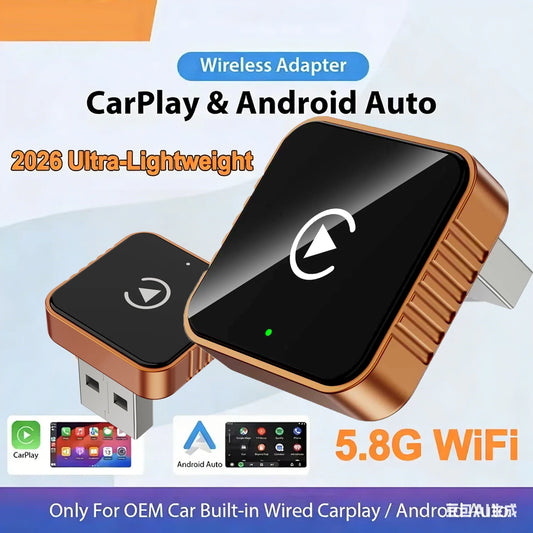 2-in-1 Wireless CarPlay & Android Auto Smart Box (5GHz)