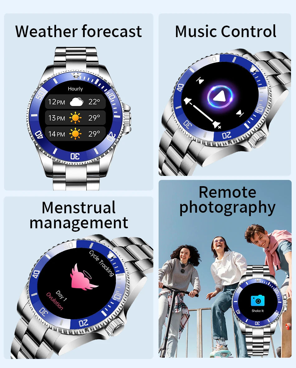 LIGE 2026 Luxury Smart Watch – Bluetooth Call, Health Monitoring & Multi-Sport | Men & Women Gift
