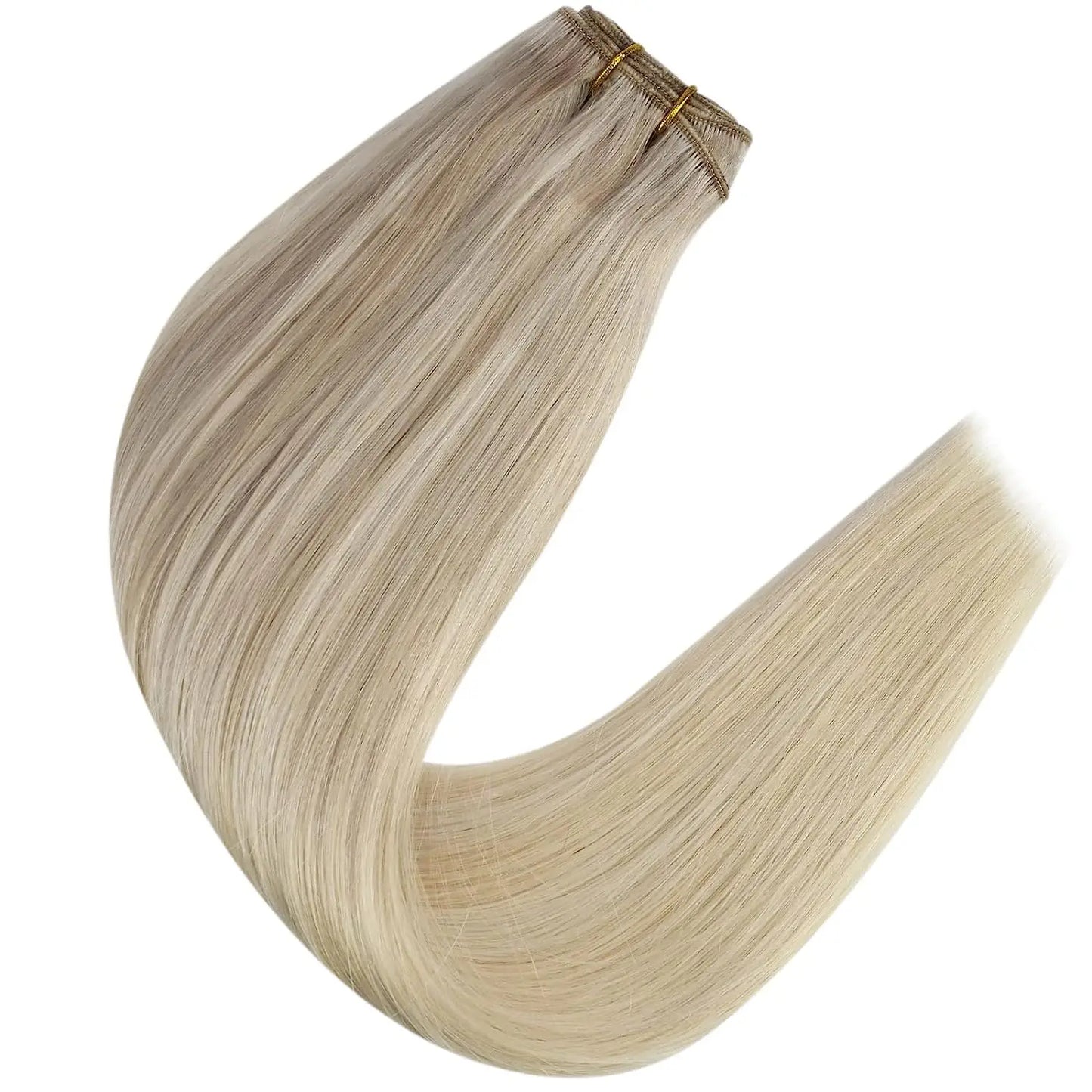 Full Shine Hair Bundles 100% Human Hair Weft Extensions Ombre Blonde Color100g Sew In Silky Straight Remy Skin Double Weft