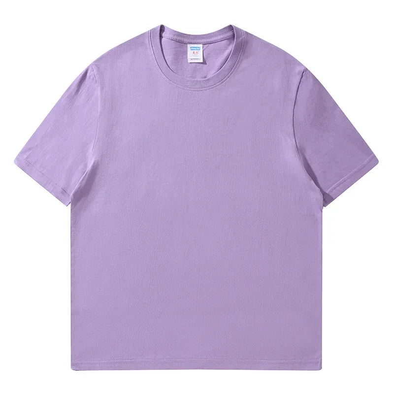 Women's 100% Cotton Loose Tee — Solid O-Neck Short-Sleeve Casual Summer Top