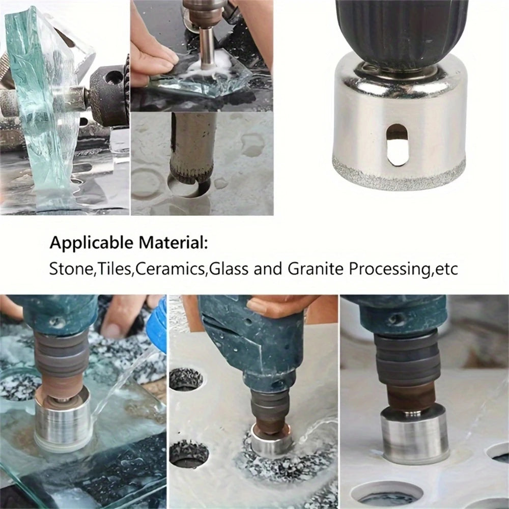 10 Pc Diamond Hole Saw Set 6-30mm for Glass, Tile & Marble
