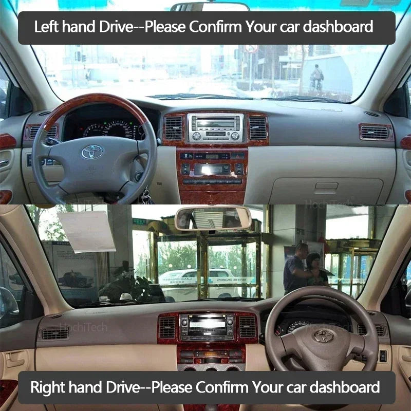 Car Dashboard Cover Mat for Toyota Corolla E120 E130 (2026–2026) – Anti-Glare Instrument Panel Carpet