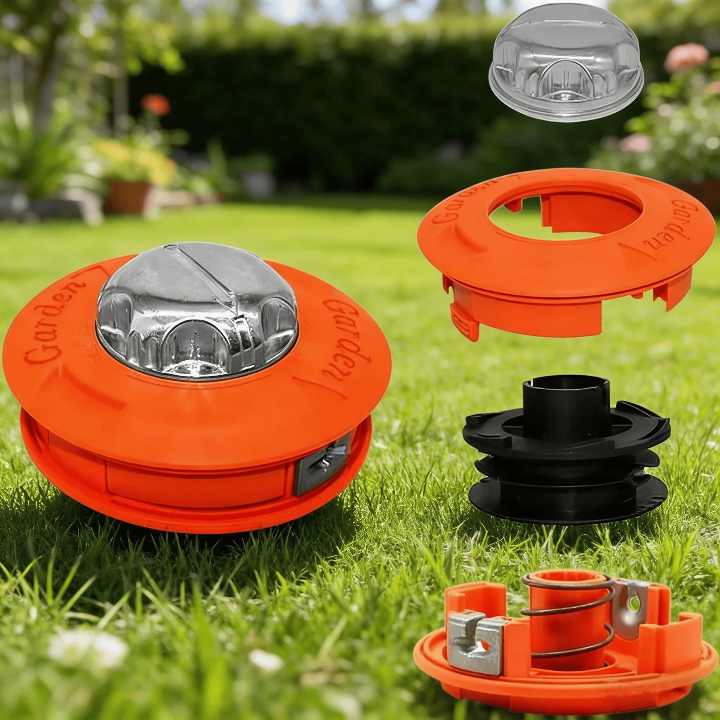 Automatic Grass Trimmer Head for Gasoline Garden Machinery Brush Cutter, Universal Fit String Trimmer Replacement Bump Head