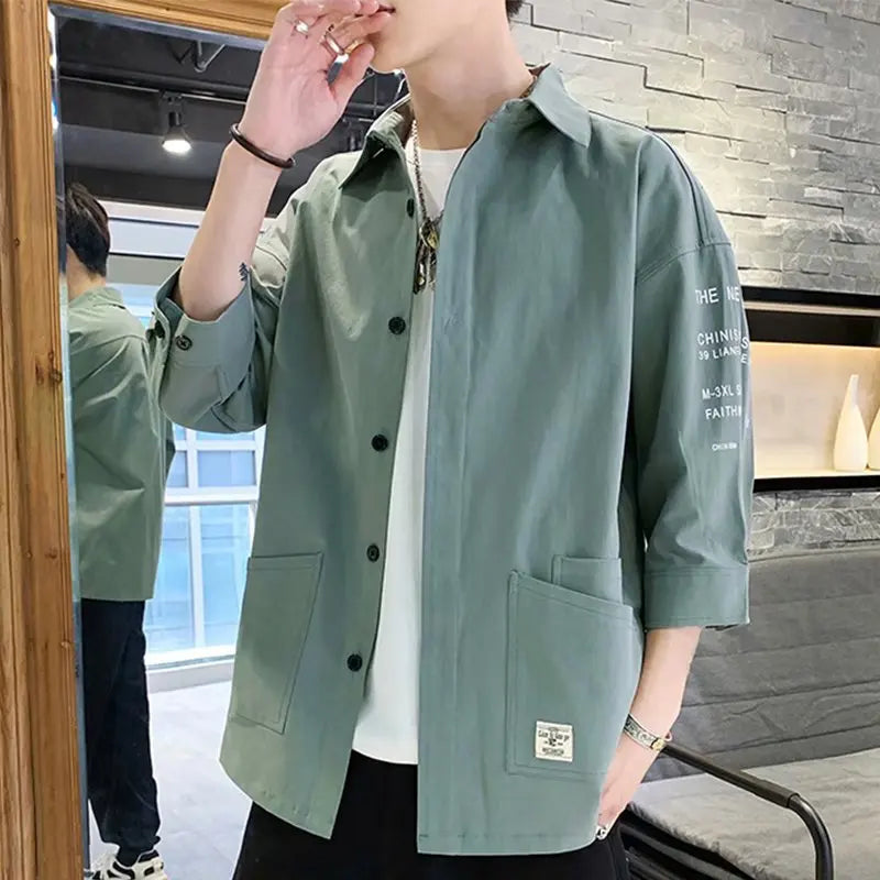 Men's Streetwear Shirt — Harajuku Korean Summer Casual Top