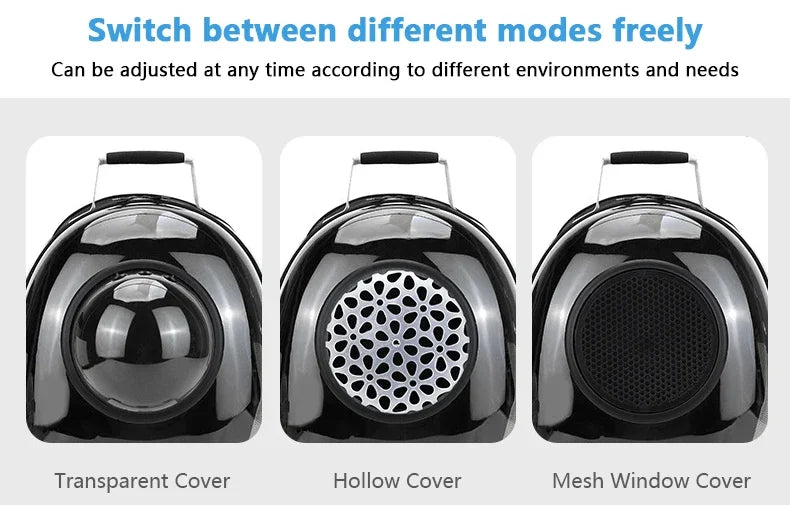 Portable Cat Pet Carrier Backpack Transparent Capsule Bubble Pet Backpack Small Animal Puppy Kitty Breathable Carrier for Travel
