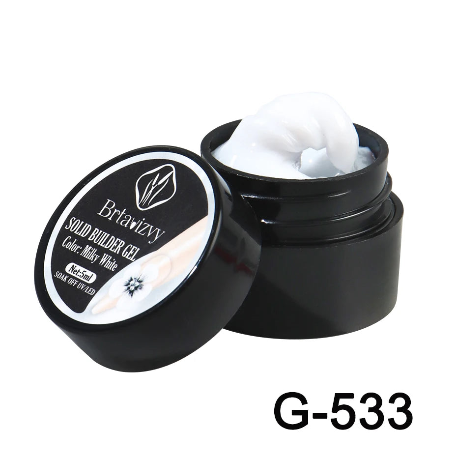 5ml Pearl White 3D Sculpting Gel for Nail Polish Non-Stick Hand Extension Gel 3D Shaping Carving Flower Gel  DIY Nail Art Decor