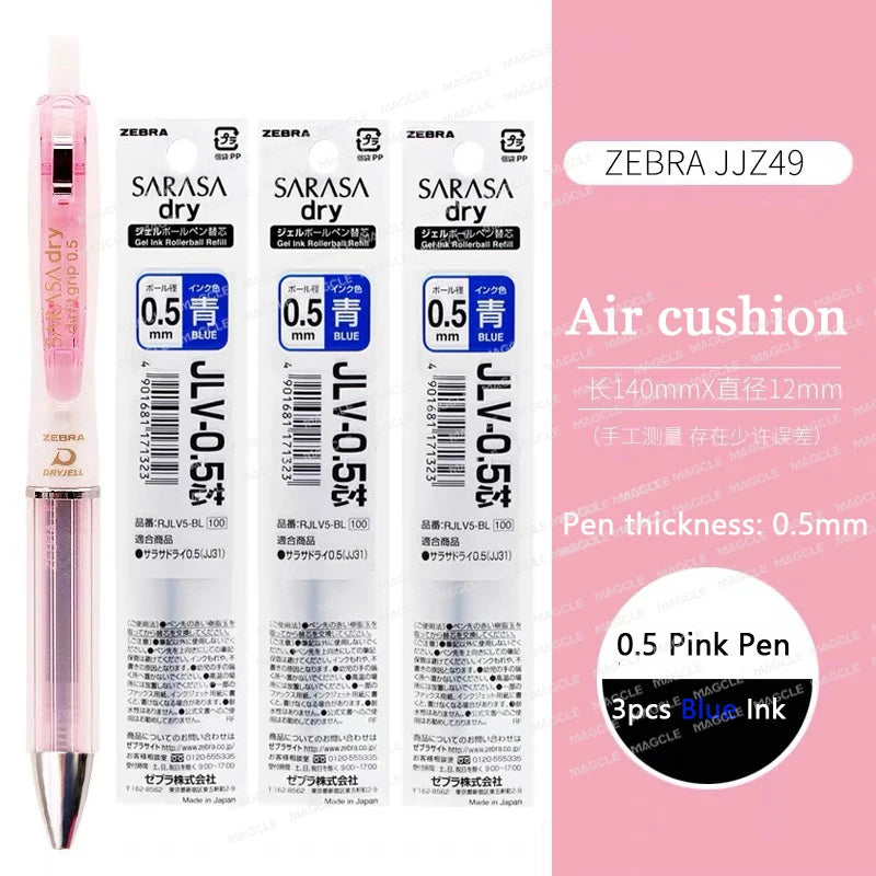 Zebra Japan SARASA Quick-Drying Neutral Pen JJZ49 0.4 Girfit Grip 0.5mm Signing Stylo Back to school aesthetic supplies statione