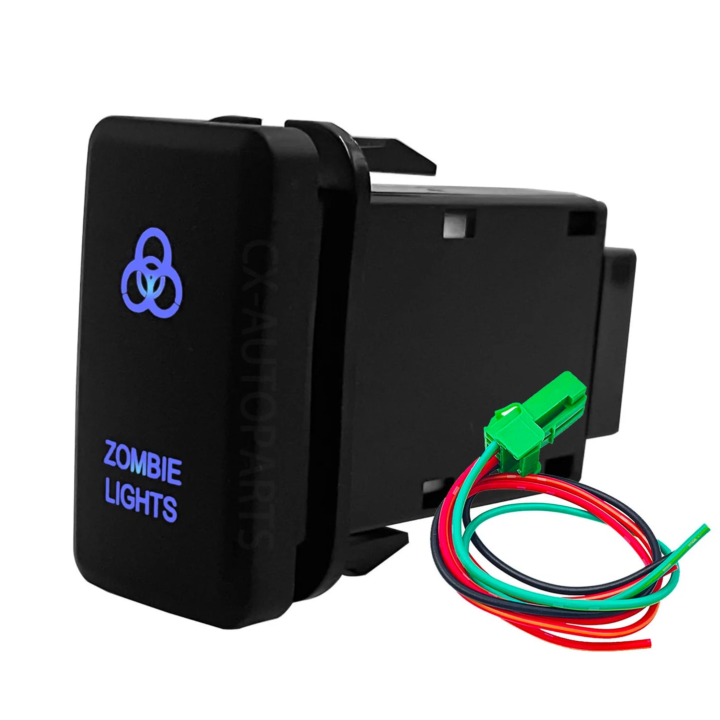 Car Push Switch Blue Led For Toyota Tacoma FJ LandCruiser 4Runner Highlander Hilux Prado LED DRL Light Bar On Off Push Button