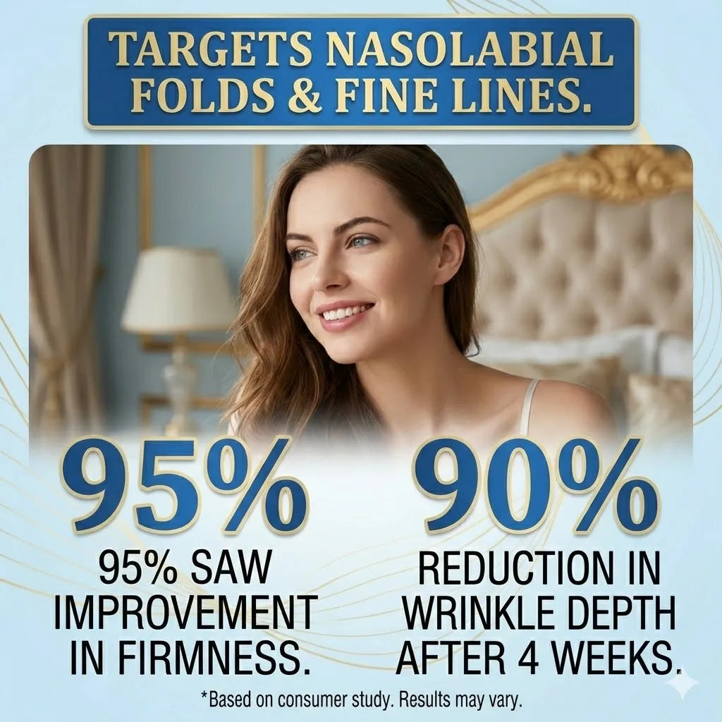 Collagen PDRN Nasolabial Folds Patch Contain Hyaluronic Acid Instant Fade Fine Lines Firming Skin Deep Moisturizing Facial Mask