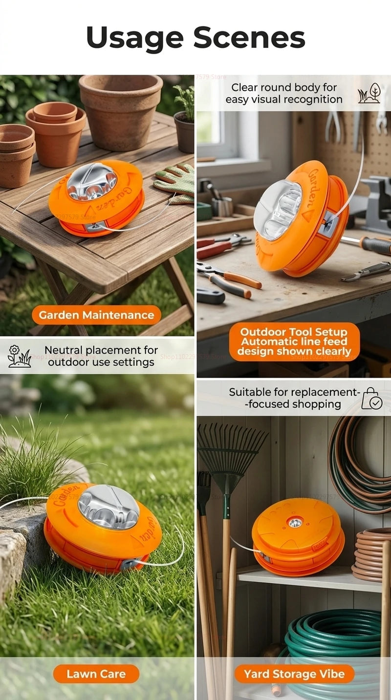 High-quality M10*1.25 automatic lawn mower head, suitable for most garden machinery hedge trimmers.
