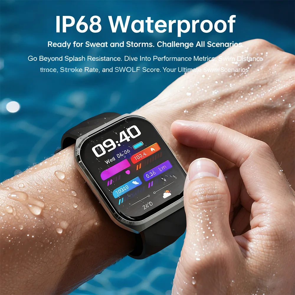 Men's Smart Watch — 1000mAh Long Standby, IP68, BT Calling