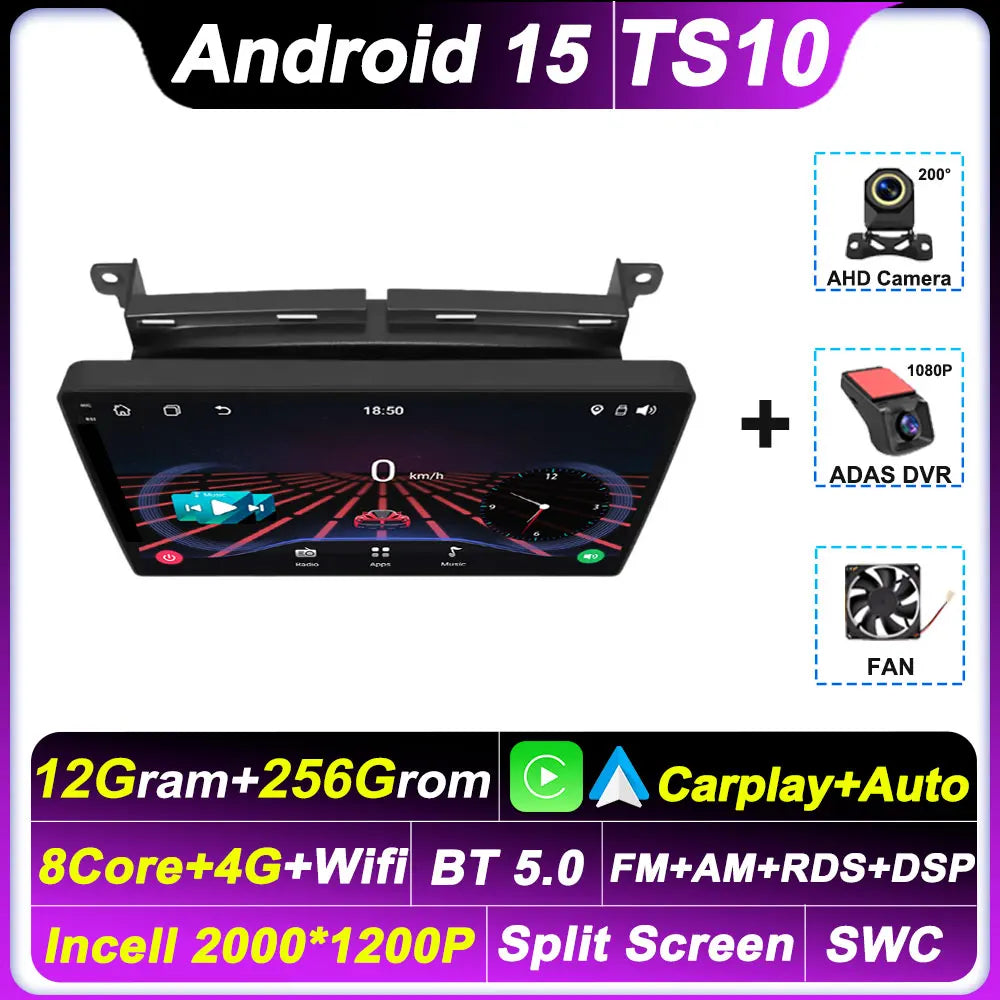 9 Inch 2 Din For Fiat 500 2016 2017 2018 2019 Carplay 4G Autoradio 360° Camera BT Smart Car Systems Carplay Auto Screen 5G Wifi