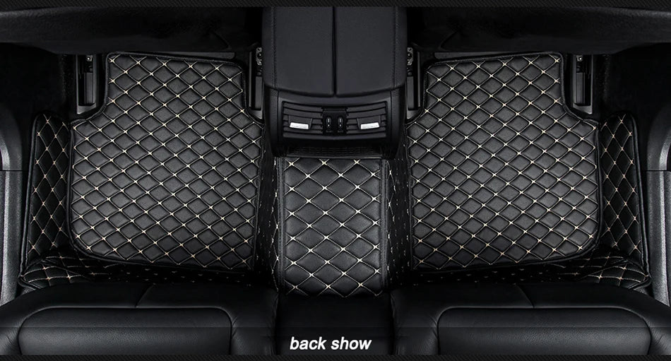 Custom-Fit Leather Car Floor Mats for Ford F-150 2009–2023 (Full Set)