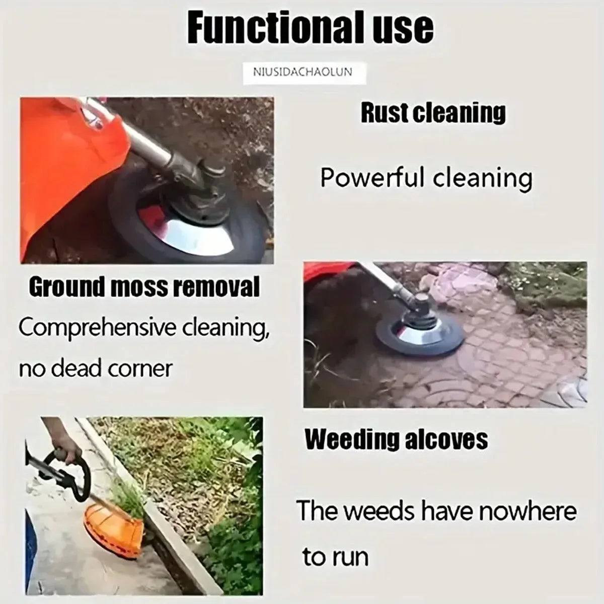 8 inch Steel Wire Wheel Garden Weed Brush Lawn Mower Grass Eater Trimmer Cutter Tools Garden Grass Trimmer Head Weed Brush