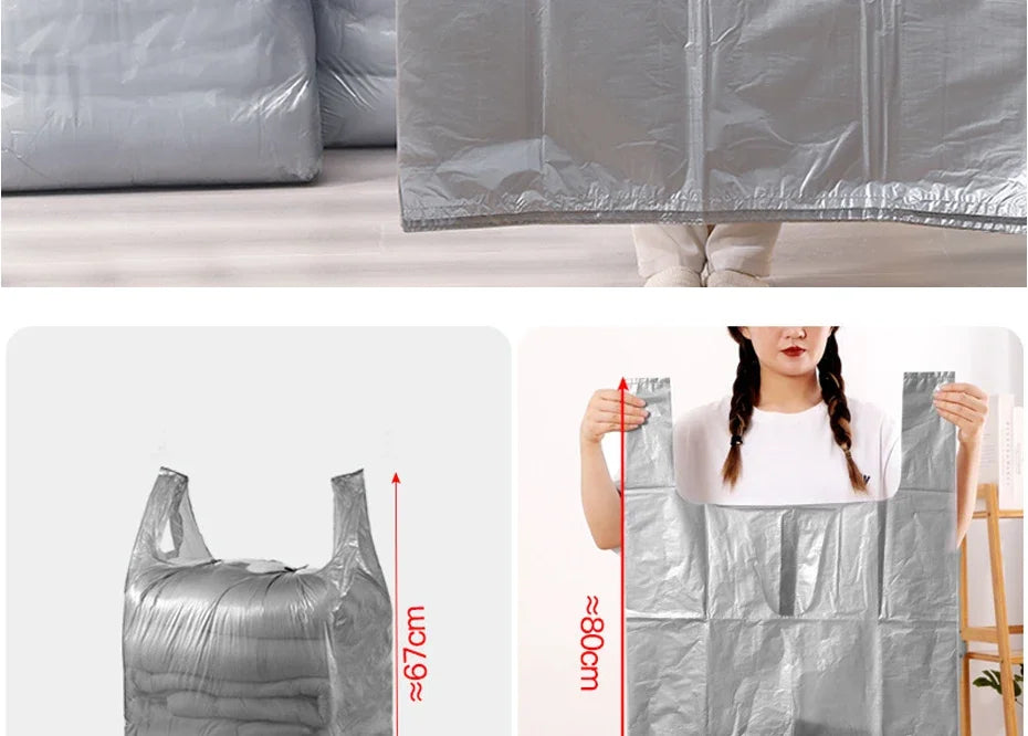 10PCS Large Capacity Plastic Bags Thicken Moving Packaging Bag Clothes Storage Bags for Toys Duvet Blanket Bedding Organizer