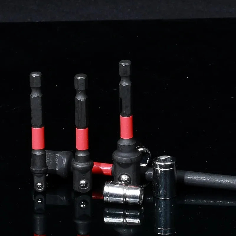 Impact Socket Adapter 1/4" 3/8" 1/2" Square Socket Driver Extension Bit Power Tools Hex Shank Impact Driver Socket Adapter