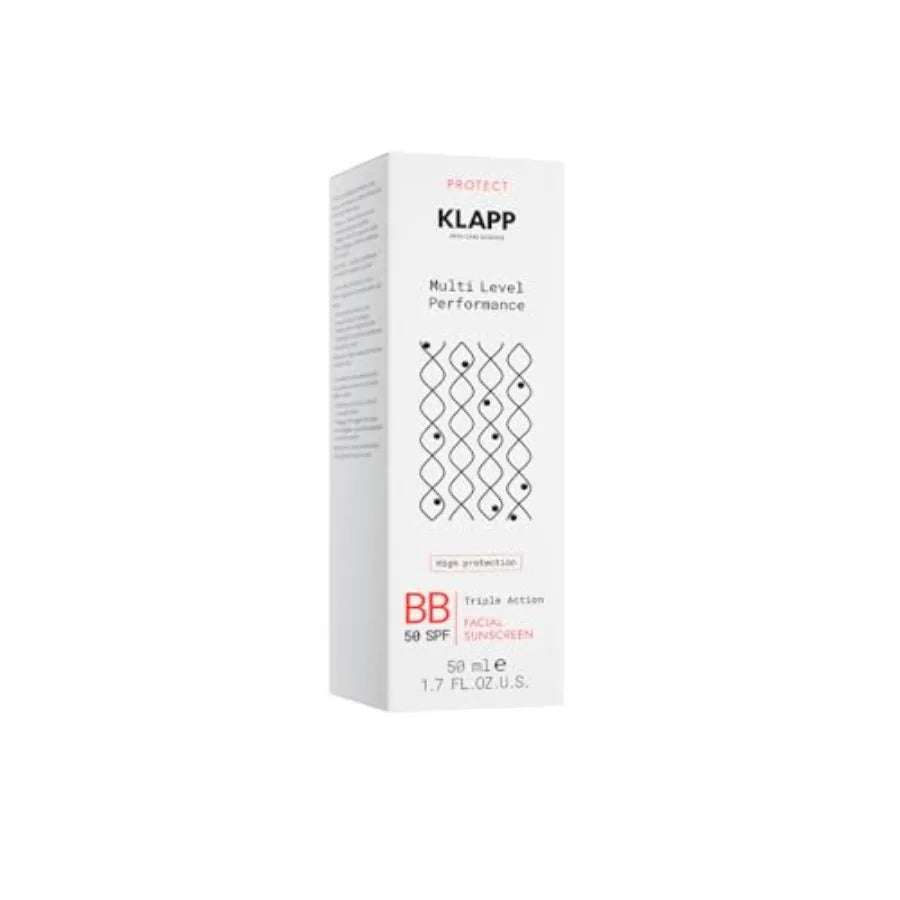 Cosmetics - Triple Action Facial Sunscreen BB 50 SPF 50ml for daily use, lightweight hydrating formula with broad spectrum UVA/