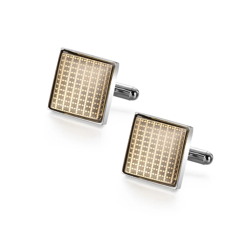 Man Shirt Cufflinks Copper Cufflinks For Mens Luxury Wedding Guests Gifts Round Square Fashion Jewelry Men Cuffs Links Tie Clip