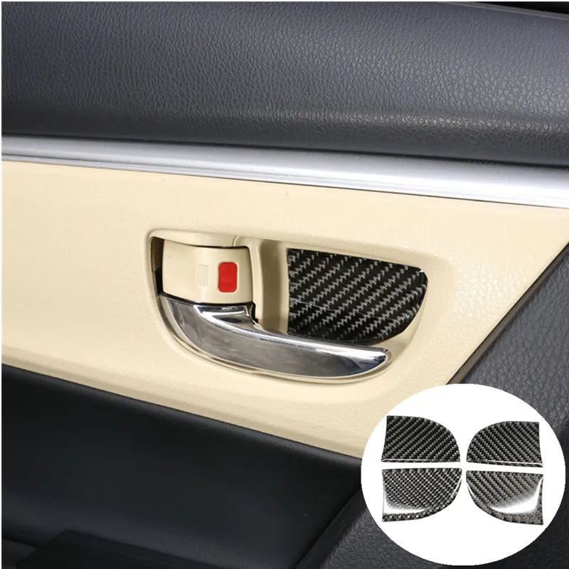 Black Carbon Fiber Car Interior Decoration Protection Sticker Auto Accessories For Toyota Corolla 2014 2015 2016 2017 2018