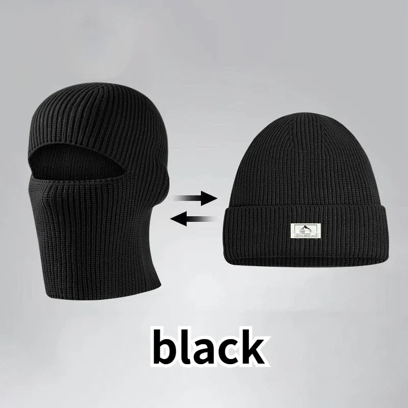 2-in-1 Knit Beanie Balaclava - Full Face Ski Hat - photo 7