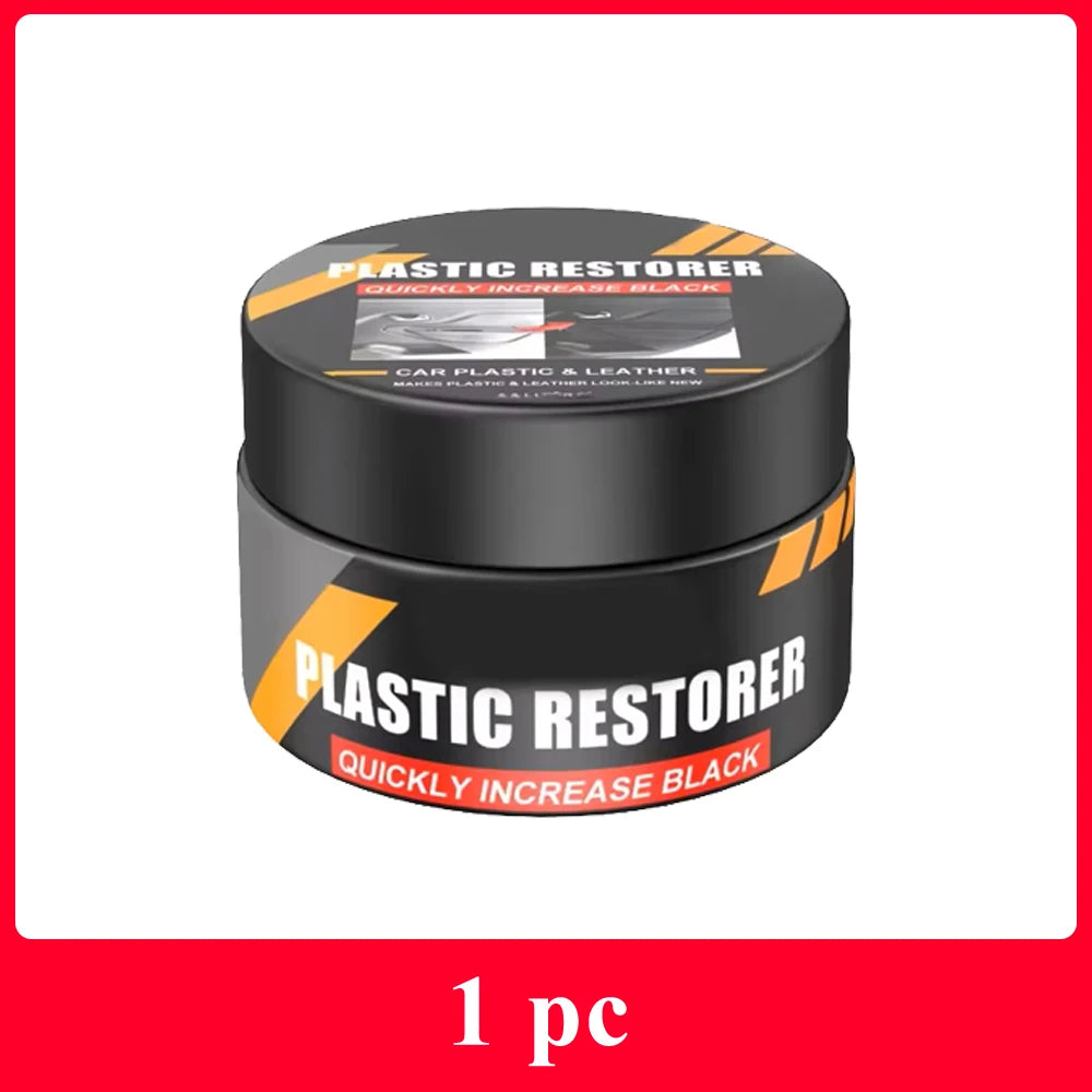 Car Plastic Restorer Crystal Clear Auto Interior Leather & Panel Renewal Wax Coating Agent Back To Black Gloss Car Wax Polish